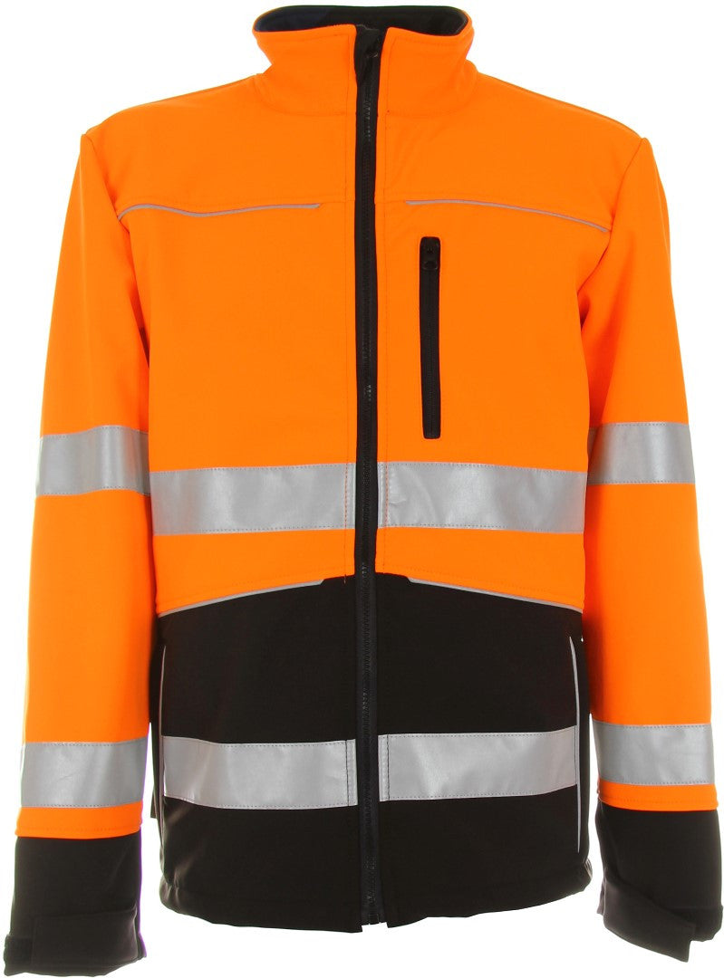 Warnschutz-Softshelljacke »Columbus« Klasse 2 wasserdicht Warnschutz-Softshelljacke »Columbus« Klasse 2 wasserdicht