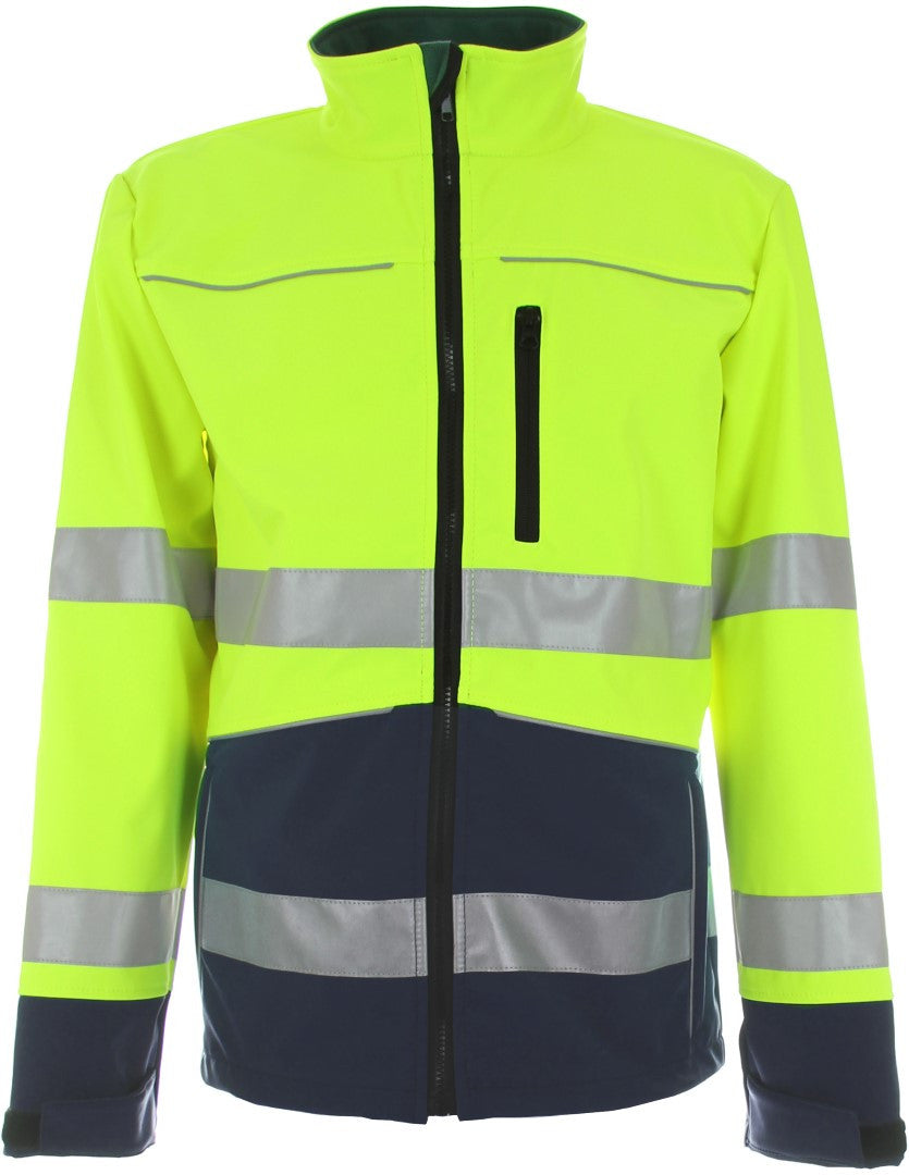 Warnschutz-Softshelljacke »Columbus« Klasse 2 wasserdicht Warnschutz-Softshelljacke »Columbus« Klasse 2 wasserdicht