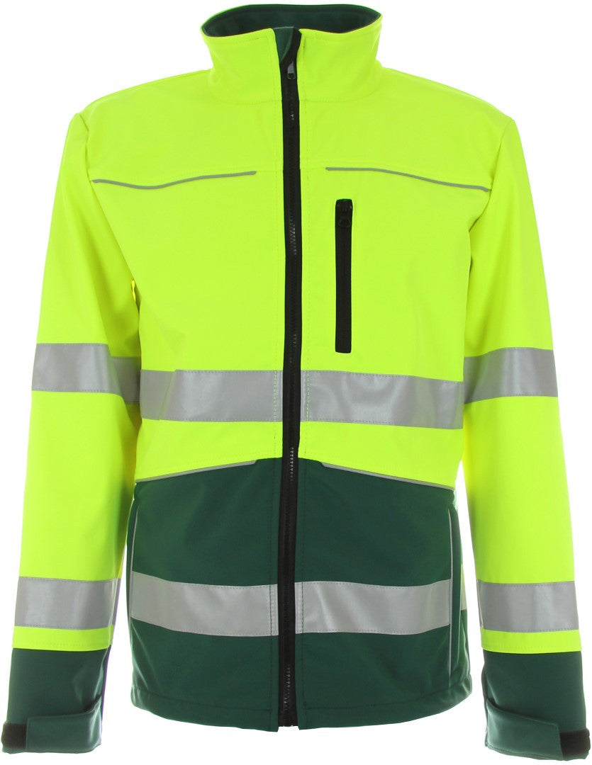 Warnschutz-Softshelljacke »Columbus« Klasse 2 wasserdicht Warnschutz-Softshelljacke »Columbus« Klasse 2 wasserdicht