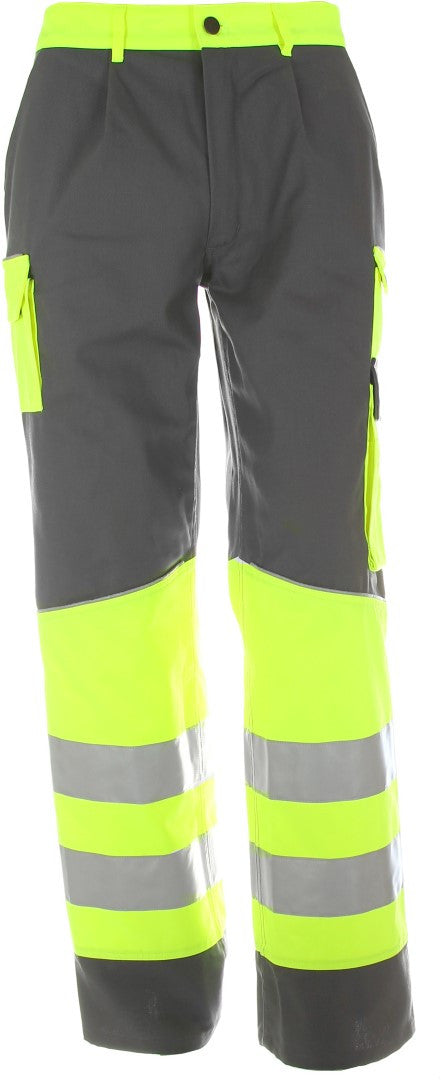 Warnschutz Bundhose grau/gelb Warnschutz Bundhose grau/gelb