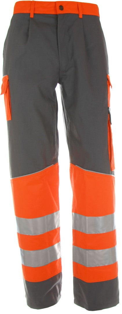 Bundhose Warnschutz rot/grau Bundhose Warnschutz rot/grau